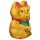 Maneki Neko Winkende Glückskatze, Augen Offen 17cm