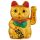 Maneki Neko Winkende Glückskatze, Augen Offen 17cm