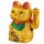 Maneki Neko Winkende Glückskatze, Augen Offen 17cm