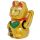 Maneki Neko Winkende Glückskatze, Augen Offen 21cm