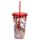 Asterix Becher mit Strohhalm & Deckel 500ml