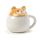Shiba Inu Hund piepsender Tier-Deckel Tasse  