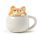 Shiba Inu Hund piepsender Tier-Deckel Tasse  