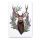 Wild Stag Platzhirsch liniertes A5-Notizbuch aus Recyclingpapier