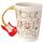 Noten & Gitarre geformter Henkel Tasse  