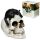 Totenkopf und schwarze Katze Figur