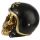 Gold-Totenkopf im Biker-Helm Figur