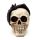 Gruseliger Totenkopf mit Fledermaus Ornament