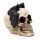 Gruseliger Totenkopf mit Fledermaus Ornament
