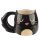 Feline Fine Schwarze Katze geformte Tasse  