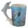 Tasse Delfin Unterwasserwelt geformter Henkel Tasse  