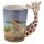 Giraffe mit Savanne geformter Henkel Tasse  