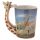 Giraffe mit Savanne geformter Henkel Tasse  