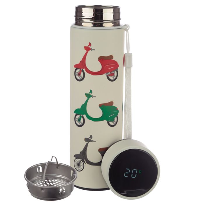 Scooter Trinkflasche mit Digital Thermometer