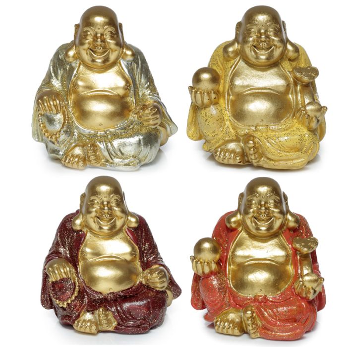 Mini glücklicher glitzernder chinesischer lachender Buddha 6cm