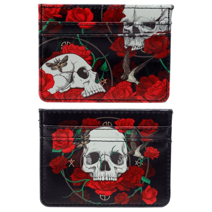 Skulls & Roses Totenköpfe Kreditkartenetui mit RFID Schutz