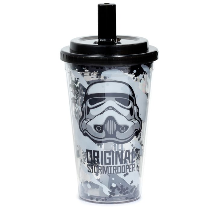 The Original Stormtrooper Becher mit Flip-Strohhalm & Deckel 500ml