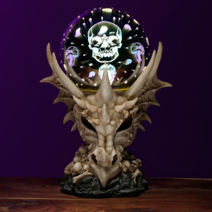 Drachen Totenkopf LED Metalllische Kugel