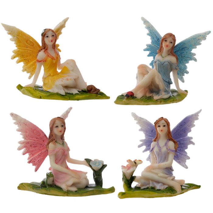 Flora und Fauna Wiese Blumenfee Figur