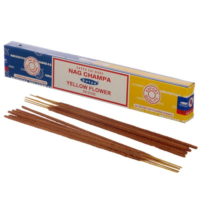 01341 Satya Nag Champa & Gelbe Blume Räucherstäbchen