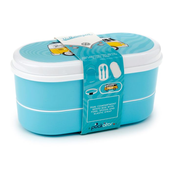 Volkswagen VW T1 Bulli Surf Bento Box Lunchbox mit Gabel & Löffel