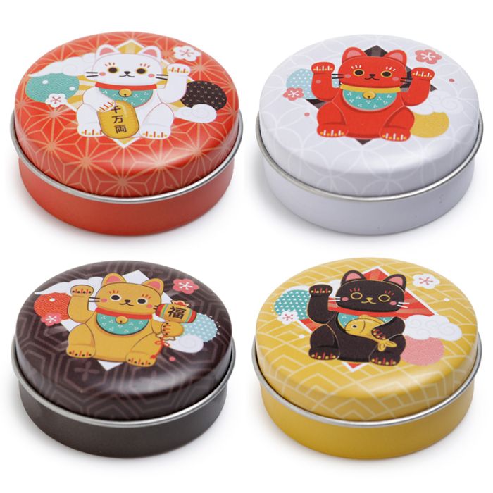 Maneki Neko Glückskatze Lippenbalsam Dose