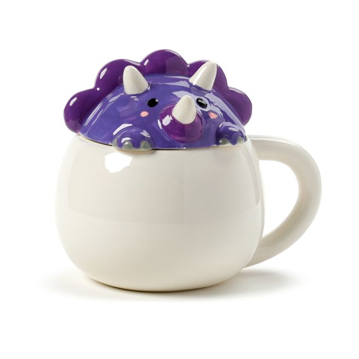 Adoramals Lila Dinosaurier piepsender Tier-Deckel Tasse  