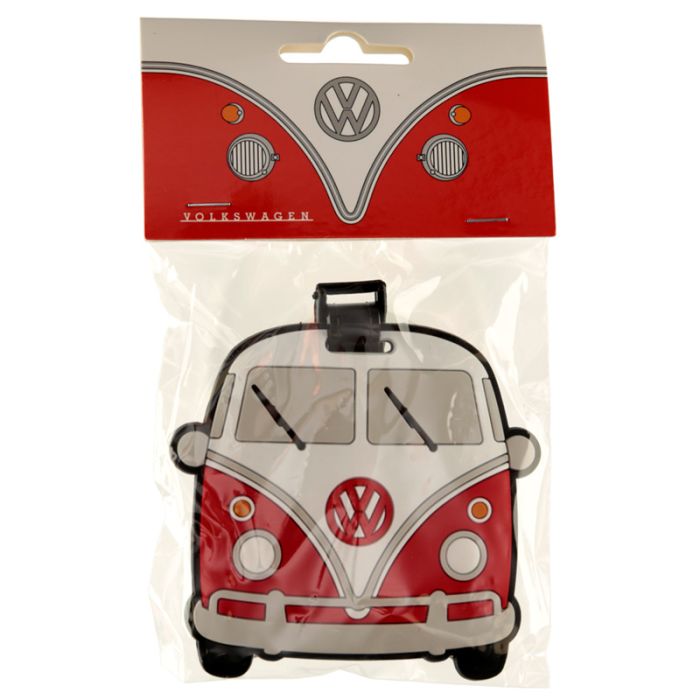 Volkswagen VW T1 Bulli Rote PVC Gepäckanhänger