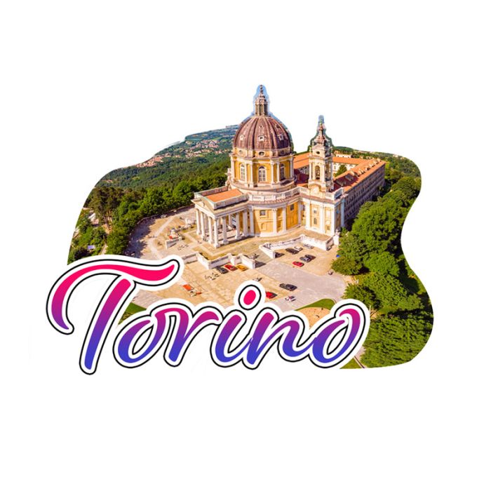 An der Küste 3D Souvenir-Magnet Torino Superga