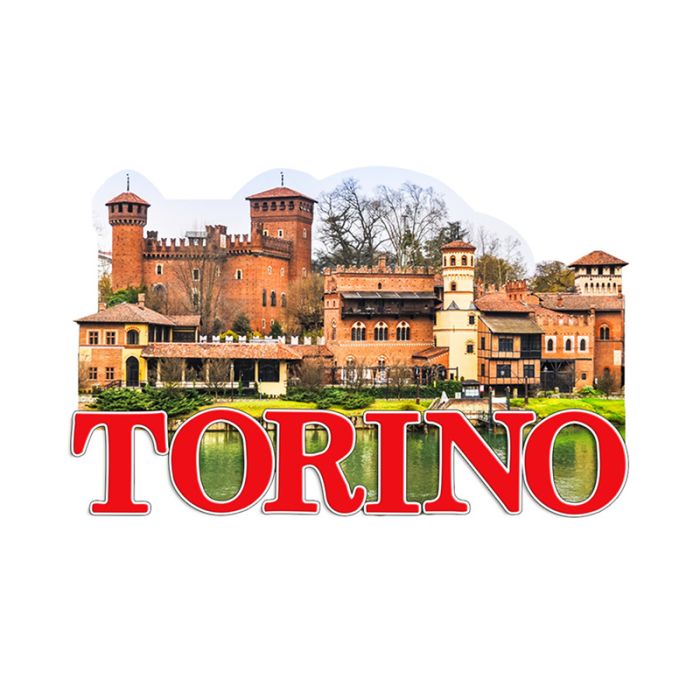 An der Küste 3D Souvenir-Magnet Torino Borgo Medievale