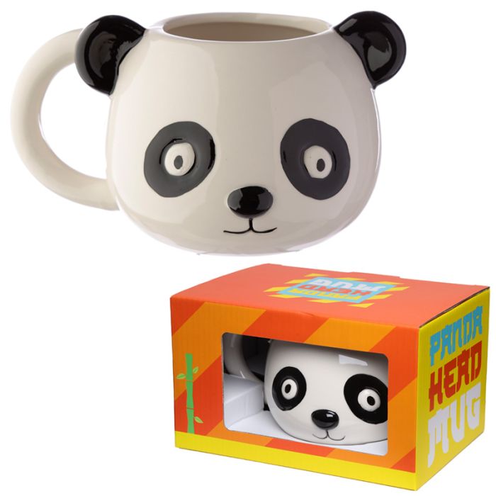 Adoramals Panda Kopf geformte Tasse aus Dolomit-Keramik