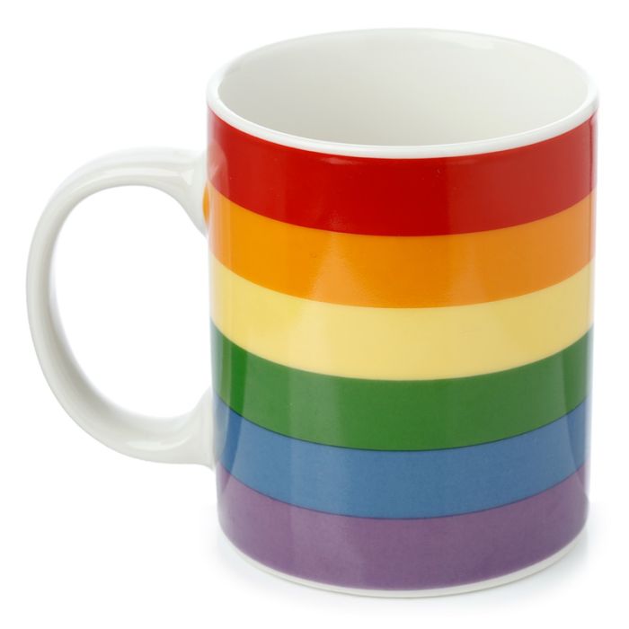 Somewhere Regenbogen Fahne Tasse aus Porzellan