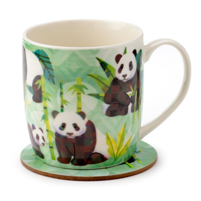 Panda Kingdom Panda Tasse & Untersetzer Set  