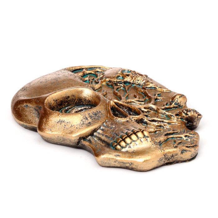 Totenkopf mit Rosen Räucherbrenner  Räucherbrenner 