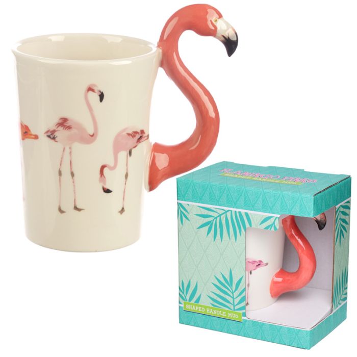 Flamingo geformter Henkel Tasse  