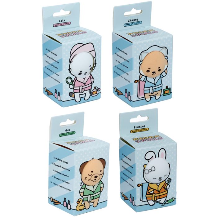 Adoramals Hausetiere Shiba Inu, Katze, Mops & Hase Make-Up Blender Schwamm