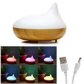 LED Holzeffekt USB Aroma Diffuser Luftbefeuchter