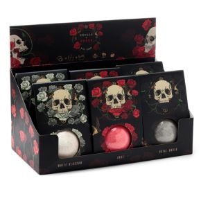 Skulls & Roses Totenkopf Badebombe in Geschenkverpackung