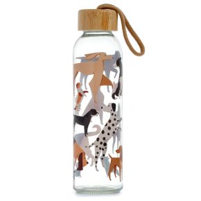 Barks Hund Wasserflasche - Glas & Bambus