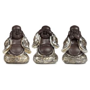 Chinesischer Buddha nichts hören, nichts sehen, nichts sagen 3er-Set Chinesischer Buddha nichts hören, nichts sehen, nichts sagen 3er-Set