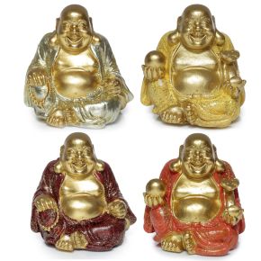 Mini glücklicher glitzernder chinesischer lachender Buddha 6cm