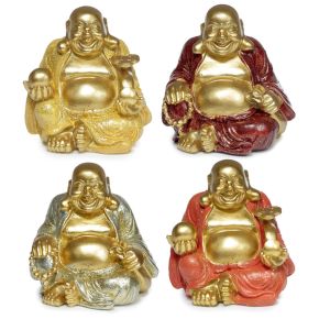 Mini glücklicher glitzernder chinesischer lachender Buddha 8cm