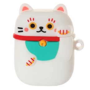 Maneki Neko Glückskatze Hülle für kabellose Kopfhörer Ladebehälter Maneki Neko Glückskatze Hülle für kabellose Kopfhörer Ladebehälter