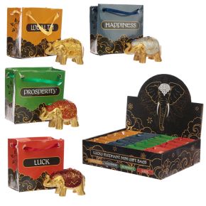 Mini Metallic Glitzer Glücks-Elefant in Beutelchen Mini Metallic Glitzer Glücks-Elefant in Beutelchen