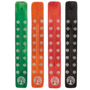 Lebensbaum Räucherbrenner Räucherstäbchenhalter aus Mangoholz Lebensbaum Räucherbrenner Räucherstäbchenhalter aus Mangoholz