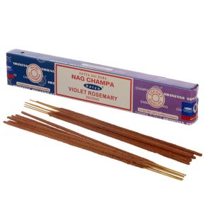 01340 Satya Nag Champa & Violetter Rosmarin Räucherstäbchen 01340 Satya Nag Champa & Violetter Rosmarin Räucherstäbchen