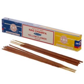 01341 Satya Nag Champa & Gelbe Blume Räucherstäbchen 01341 Satya Nag Champa & Gelbe Blume Räucherstäbchen