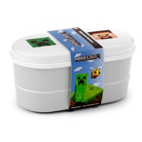 Minecraft Faces Bento Box Lunchbox mit Gabel & Löffel
