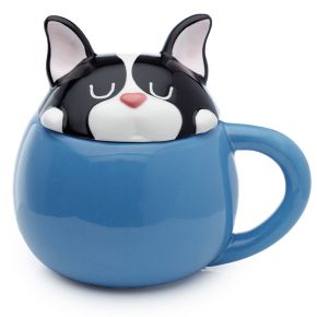 Dog Squad Französische Bulldogge piepsender Tier-Deckel Tasse  