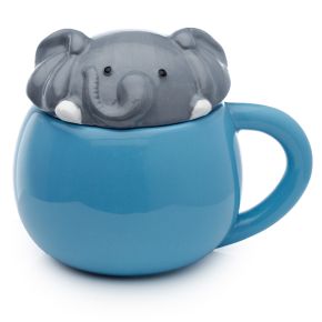 Adoramals Elefant piepsender Tier-Deckel Tasse  